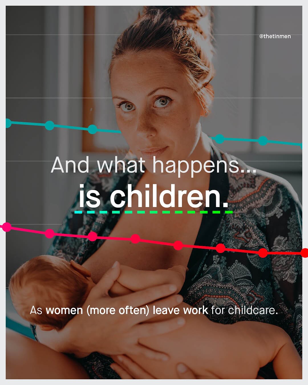 @thetinmen And what happens: is children As women (more often) leave work for childcare.