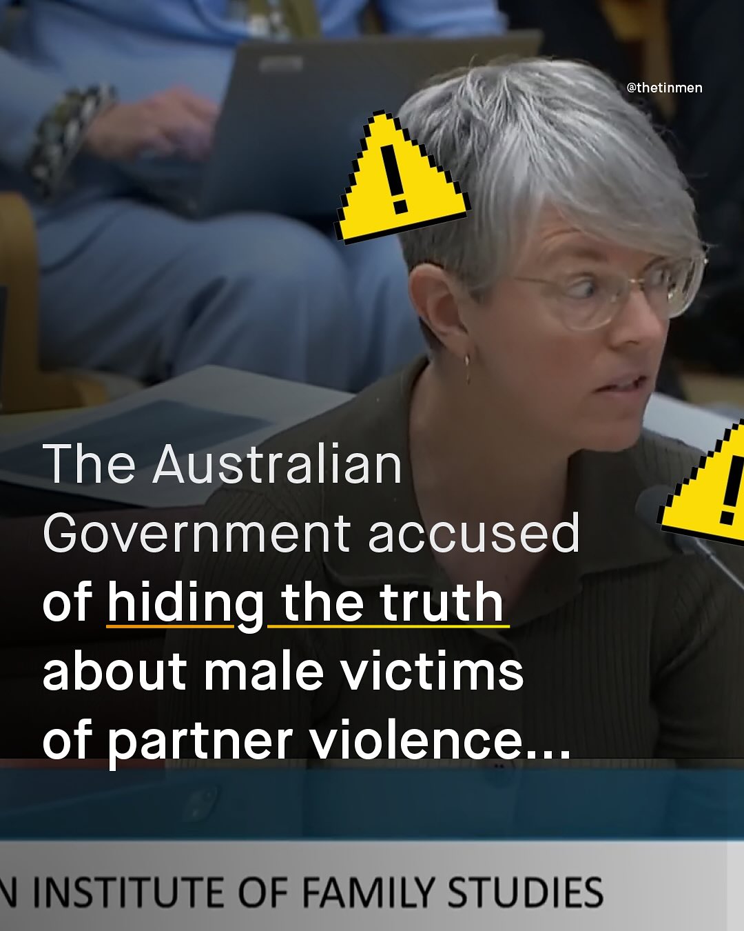 @thetinmen The Australian Government accused of hidingthe truth about male victims of partner violence .. V INSTITUTE OF FAMILY STUDIES