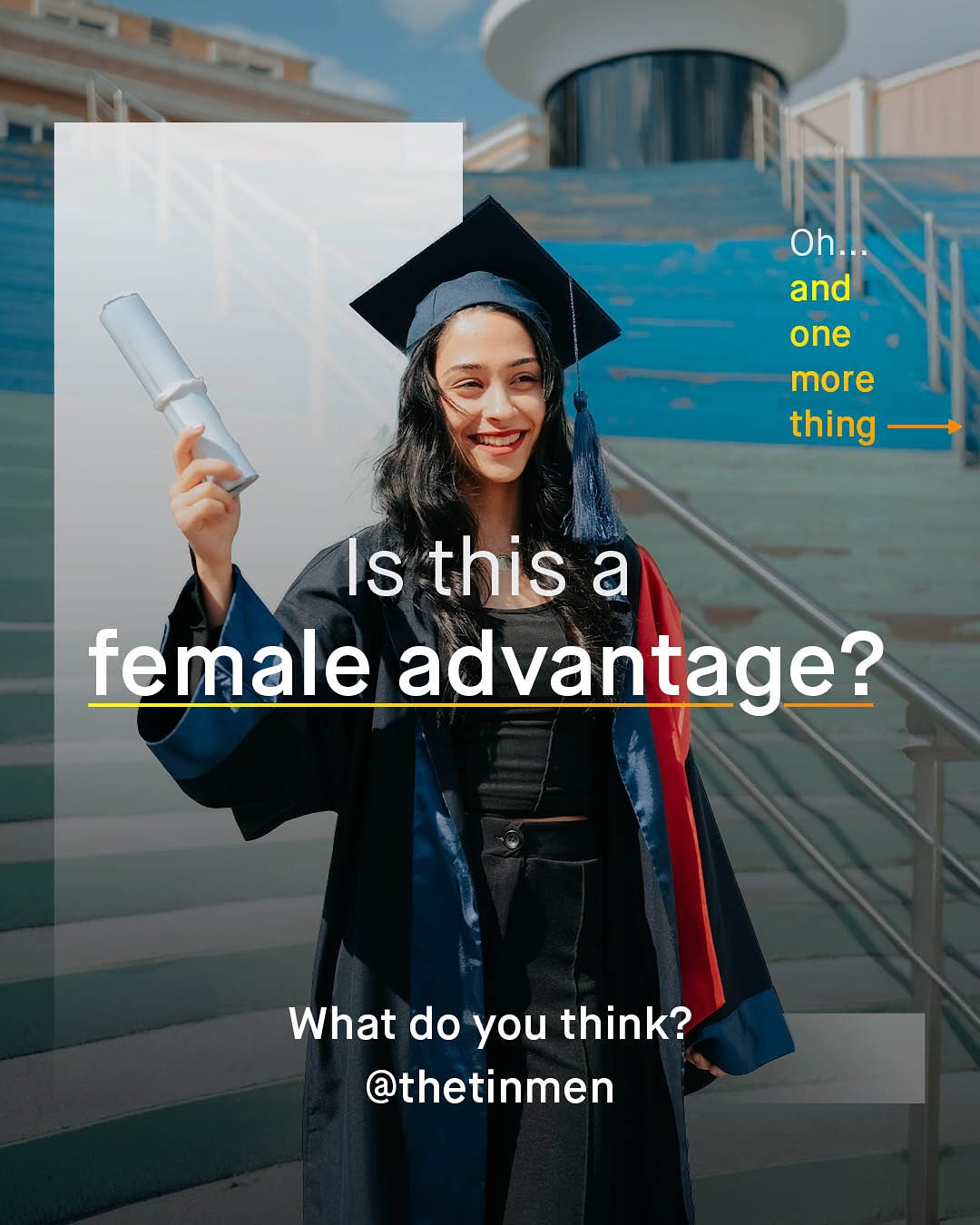 Oh and one more thing Is this & female advantage? What do you think? @thetinmen